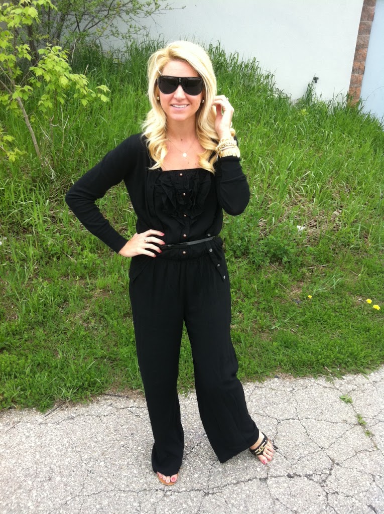 Black Overalls & Button Up - SHOP DANDY  A florida based style and beauty  blog by Danielle