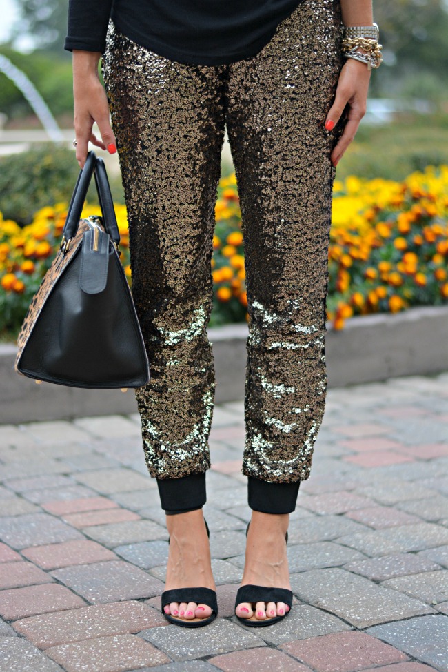 Outfit Holiday Party Sequin Pants Shop Dandy A Florida Based Style And Beauty Blog By Danielle