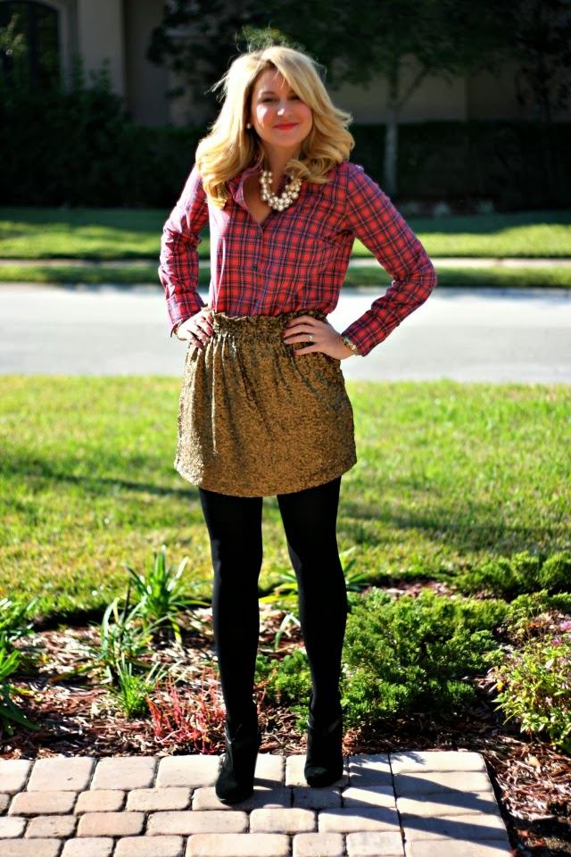 Outfit | Sequins + Plaid - SHOP DANDY | A florida based style and ...