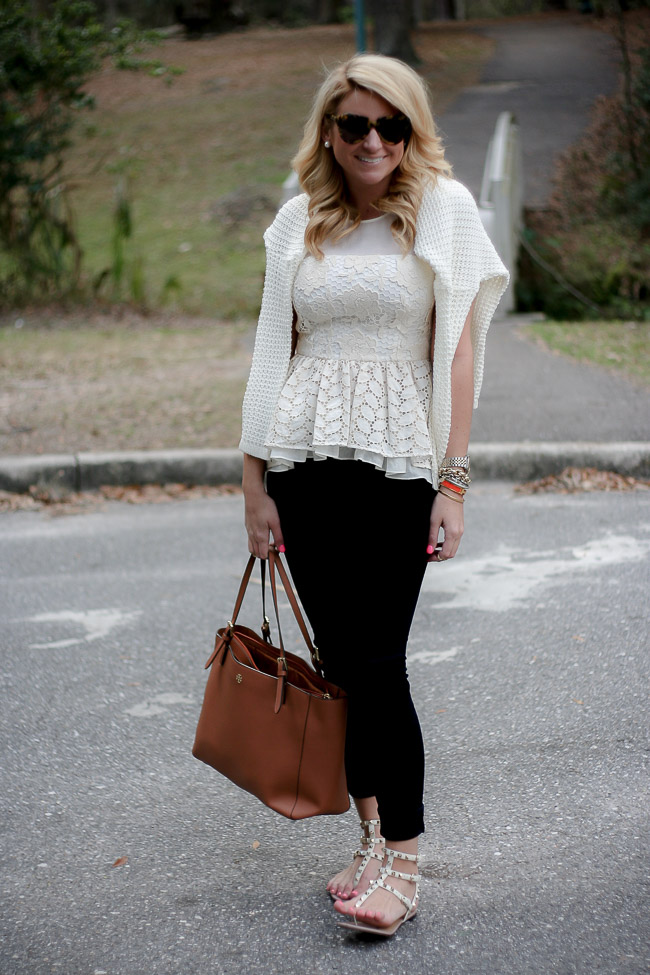 Outfit | Big Lace Peplum - SHOP DANDY | A florida based style and ...