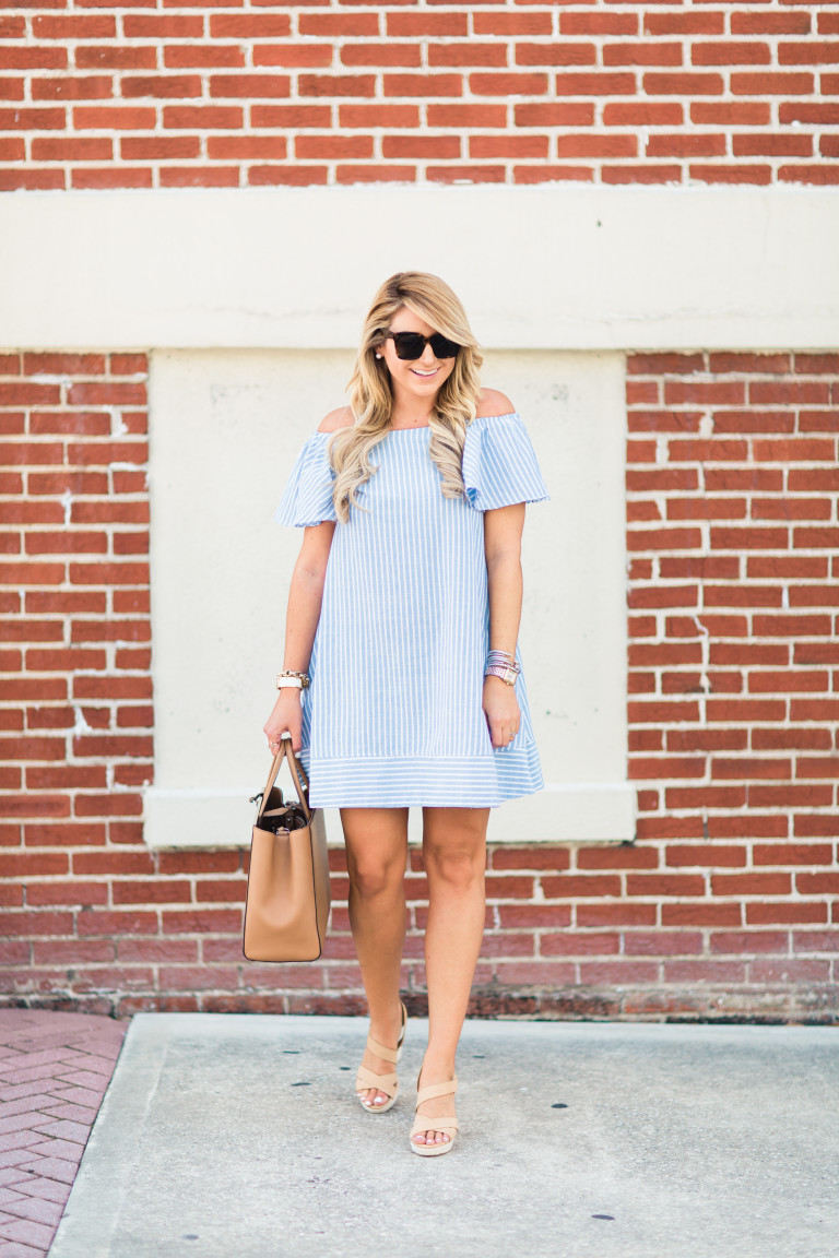 Outfit | Off the Shoulder Stripes - SHOP DANDY | A florida based style ...