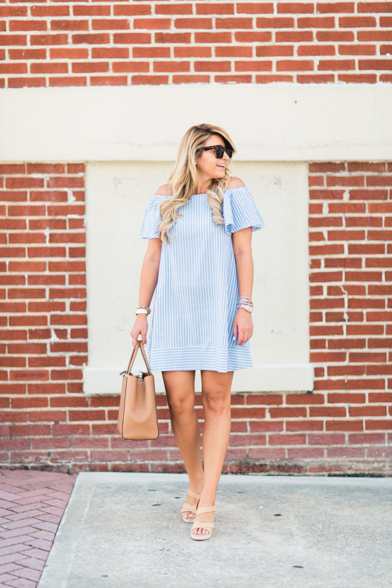 Outfit | Off the Shoulder Stripes - SHOP DANDY | A florida based style ...